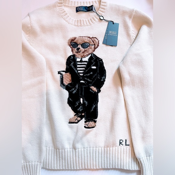 ❌SOLD❌ Polo Bear 🐻 Intarsia knit sweater - Picture 4 of 6